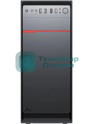 Компьютерный корпус Digma DCC-MD302 черный без БП ATX 1x80мм 3x120мм 2xUSB 2.0 2xUSB 3.0 audio