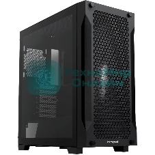 Компьютерный корпус без блока питания Case HSPD M541, Mesh Mid Tower, черный, TG, 0.7 SPCC, no fans, ATX, mATX, mITX, 170/405/210мм, 2x2.5