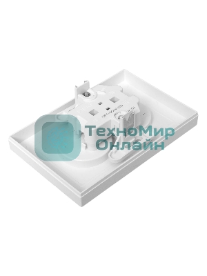 Розетка 2-м EKF UP1-SOW-200 СП Эпика 16А без заземл. без защ. шторок с рамкой механизм бел.