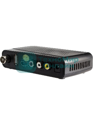 Приставка для цифрового ТВ Hyundai H-DVB520 черный, DVB-T2, DVB-T, DVB-C, HDMI, USB 2.0 х2