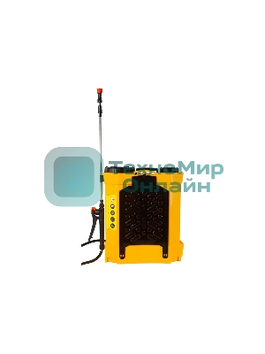 Опрыскиватель аккумуляторный Huter SP-12AC, аккумуляторный, ранцевый, 12л, желтый/черный