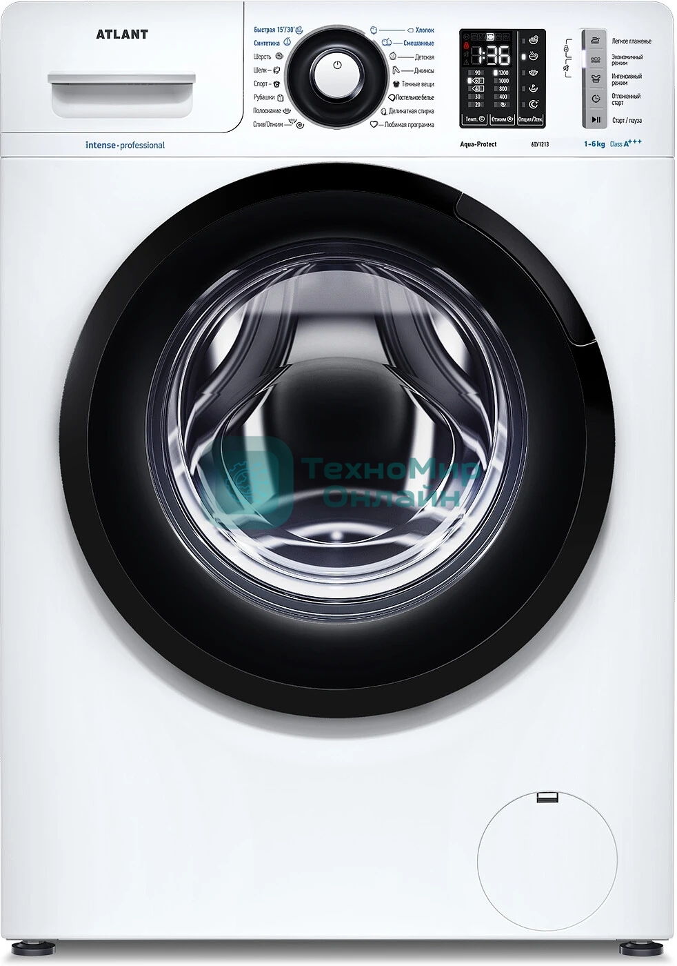 Стиральная машина ATLANT СМА 60У1013-02 белый, загрузка фронтальная 6 кг, 1000 об/мин, класс: А