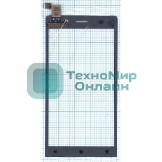 Сенсорное стекло (тачскрин) для Highscreen Thor, черное