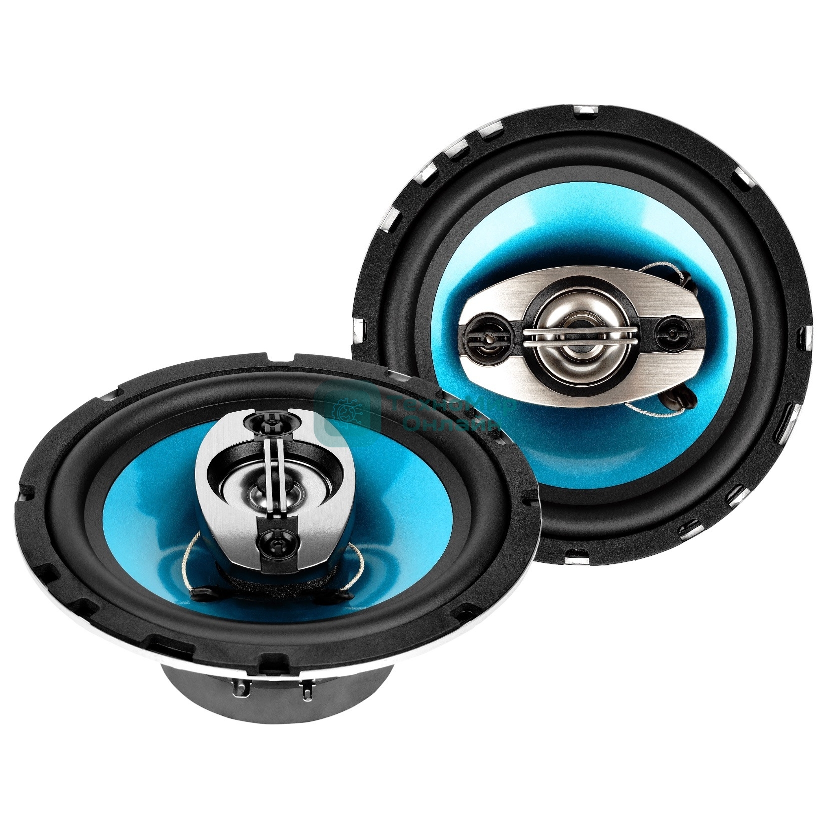 Колонки автомобильные Ural Бирюза АС-Б1647, 140Вт, 92дБ, 4Ом, 16.5 см, (6 1/2 дюйм), 2 шт, коаксиальные, четырехполосные