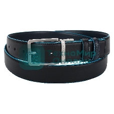 Ремень мужской Piquadro Blue Square CU2619B2/NBLU2, черный/темно-синий, натур.кожа