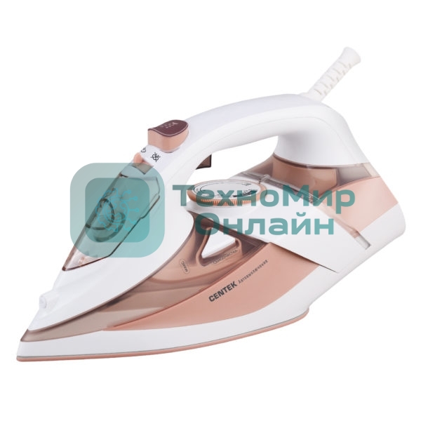Утюг Centek CT-2322 белый/бежевый, 2800 Вт, 50 г/мин, 190 г/мин, 350 мл
