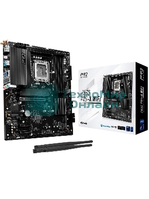 Материнская плата ASRock Z890 PRO-A WIFI, LGA 1851, Intel Z890, 4xDDR5, 4xSATA, 4xM.2, 1xPCIe 5.0 x16, 2xPCIe 4.0 x4, 1xPCIe 4.0 x1, 1xHDMI, 1xDP, 1xThunderbolt 4, 1x2.5Gb LAN, 4xUSB-A 3.2 Gen 1, 2xUSB-A 3.2 Gen 2, 1xUSB-C 3.2 Gen 2, 2xUSB-C Thunderbolt 4, 7.1, 3x3.5 мм, ATX