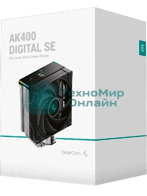Устройство охлаждения(кулер) Deepcool AK400 Digital SE Soc-AM5/AM4/1200/1700/1851 черный 4-pin 19-28dB Al+Cu LCD 220W 812gr Ret (R-AK400-BKADMN-GJD)