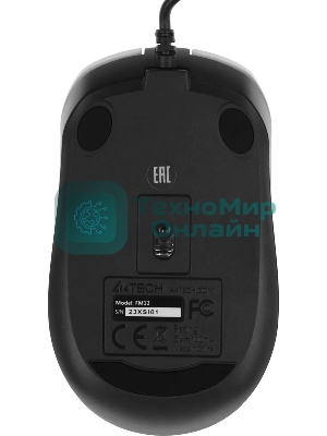 Мышь проводная A4Tech Fstyler FM12 белый/черный, 1200 dpi, USB, кнопки - 3