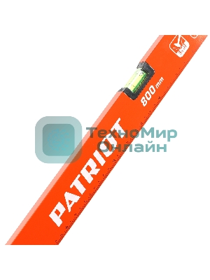 Уровень PATRIOT LRP-800, магнитный, алюминиевый фрезерованный, усиленный, 800мм