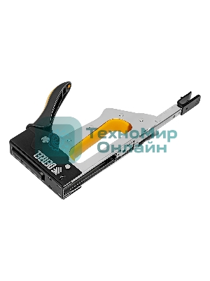 Степлер металлический Denzel скобы в комплекте, 2К рукоятка, тип 53, 6-10 мм