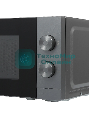 Микроволновая печь Gorenje MO20E1T4 серый/черный, 20 л, 700 Вт, переключатели - поворотный механизм