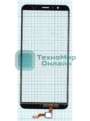 Сенсорное стекло (тачскрин) для Huawei Honor 7X, черное