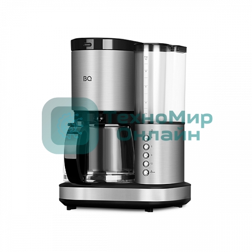 Кофеварка капельная BQ CM7002 Steel-Black со встроенной кофемолкой, исп. кофе - молотый/зерновой, 1.25 л, 800 Вт.