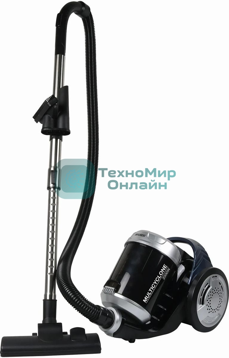 Пылесос Hyundai HYV-C2575 серебристый/темно-синий, 380/2000 Вт, уборка сухая, пылесборник контейнер 3.5 л