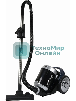 Пылесос Hyundai HYV-C2575 серебристый/темно-синий, 380/2000 Вт, уборка сухая, пылесборник контейнер 3.5 л