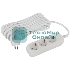 Удлинитель электрический ЭРА UDL-16-3100-E Greenline 3 розетки с заземлением 10м ПВС 3x1мм2