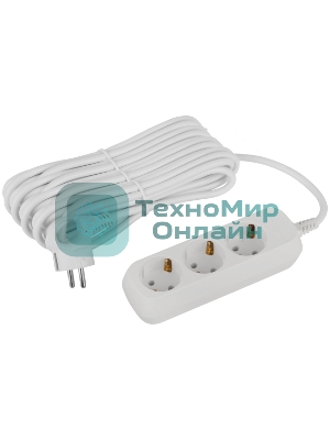 Удлинитель электрический ЭРА UDL-16-3100-E Greenline 3 розетки с заземлением 10м ПВС 3x1мм2