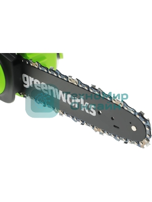 Цепная пила аккумуляторная GreenWorks G24CS25K4, 24V, 25 см, c АКБ 4А·ч и ЗУ (2007707UB)