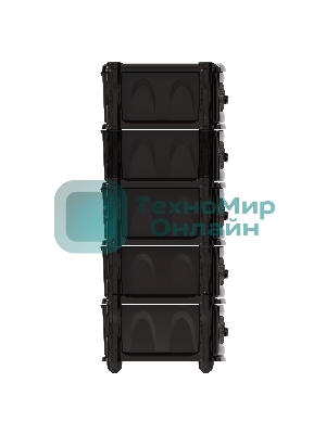 Комод Альтернатива М6498 Эконом, 5 секций, черный