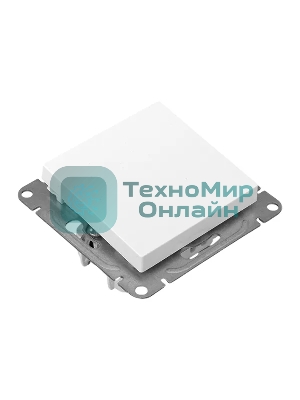 Механизм выключателя EKF UP1-SWW-11 одноклавишный, проходной, белый Эпика