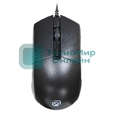 Мышь проводная Oklick 207M черный, 2400 dpi, USB, кнопки - 4