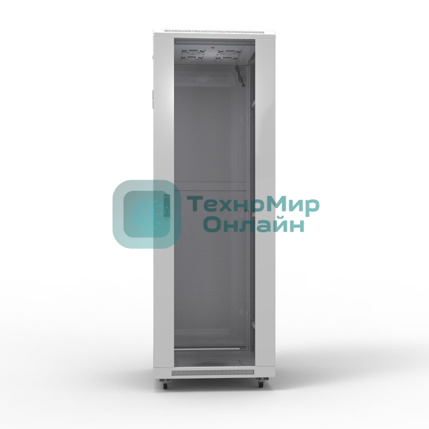 Шкаф серверный NTSS Премиум NTSS-R47U60100GS, напольный 47U 600x1000мм пер.дв.стекл металл 900кг серый 2210мм IP20
