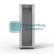 Шкаф серверный NTSS Премиум NTSS-R47U60100GS, напольный 47U 600x1000мм пер.дв.стекл металл 900кг серый 2210мм IP20