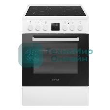 Плита электрическая Maunfeld MEC67CW08TD белый, конфорок 4 шт, духовка 59 л, 60 см x 85 см x 60 см