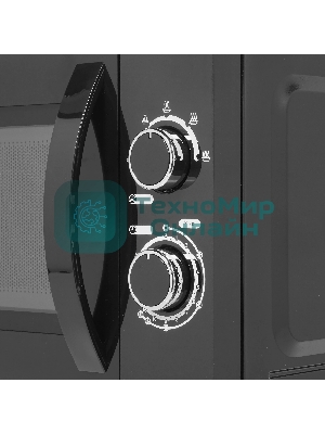 Микроволновая печь Hyundai HYM-M2063 черный, 20 л, 700 Вт, переключатели - поворотный механизм