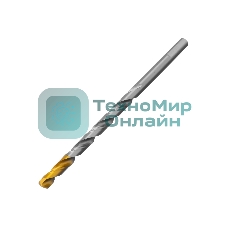 Сверло спиральное по металлу Denzel 7,5 х 156 мм, Р6М5, Golden Tip, удлиненное