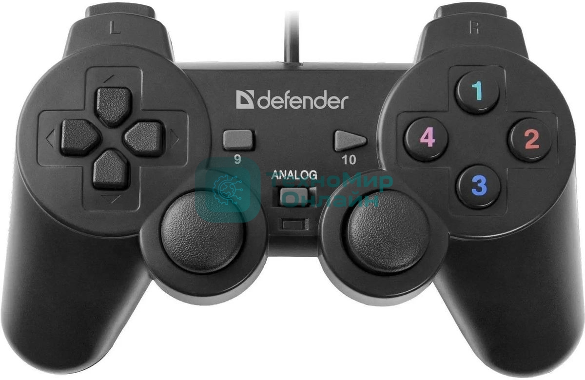 Геймпад Defender Omega USB, Проводной геймпад, 12 кнопок, 2 стика