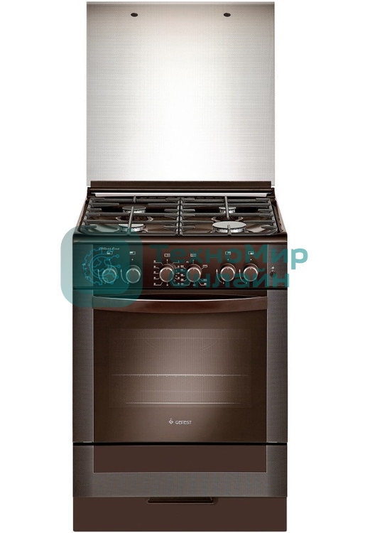Плита газовая Gefest ПГ 6300-02 0347 коричневый, конфорок 4 шт, духовка 52 л, 60 см x 85 см x 60 см