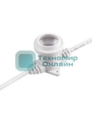 Гирлянда Neon-night Белт-Лайт 2 жилы, 50 м, шаг 40 см, 125 патронов E27, IP65, белый круглый провод