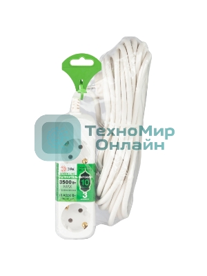 Удлинитель электрический ЭРА UDL-16-3100-E Greenline 3 розетки с заземлением 10м ПВС 3x1мм2