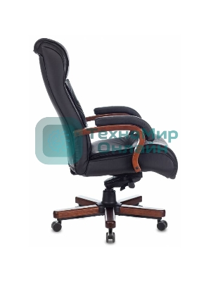 Кресло Бюрократ T-9926WALNUT черный, кожа