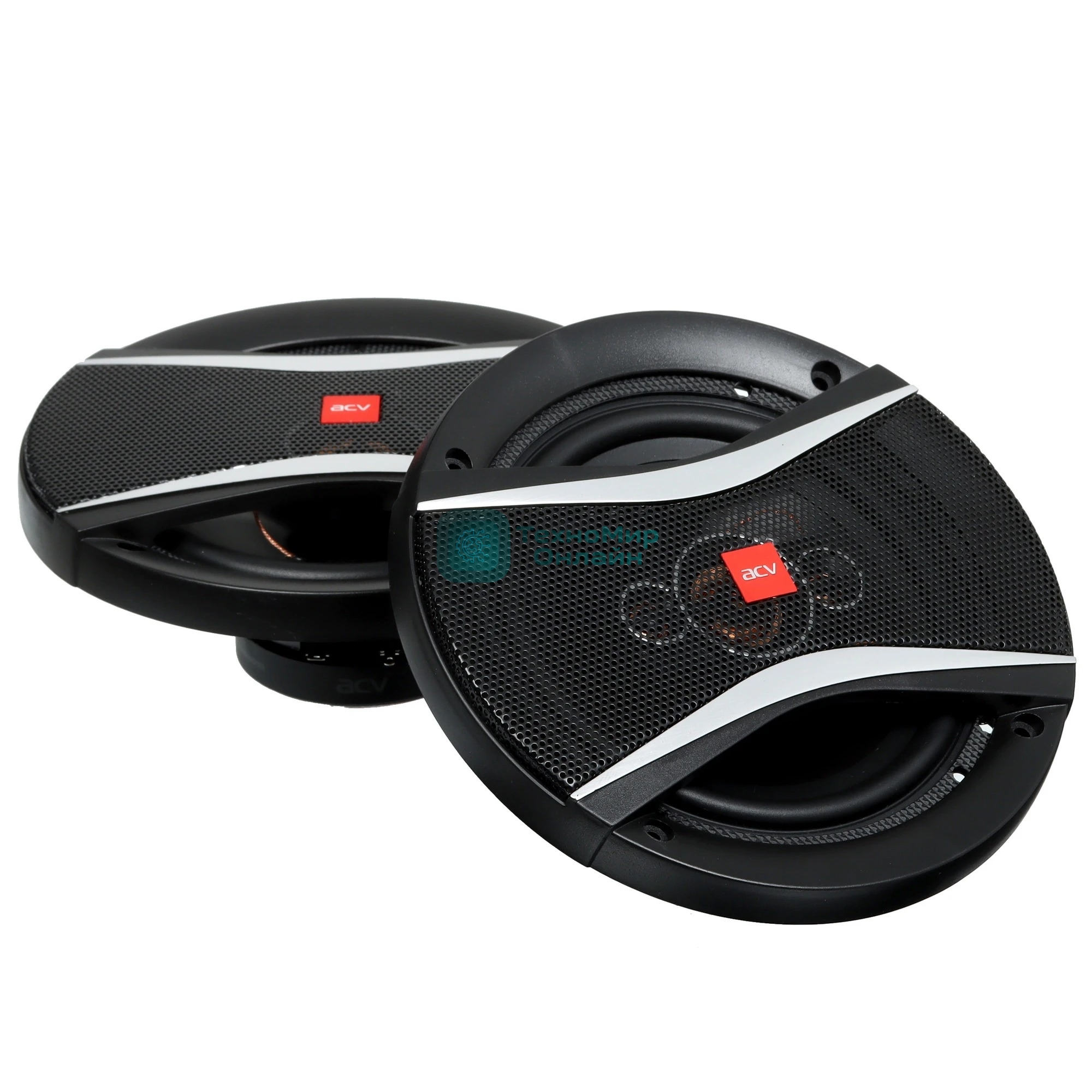 Колонки автомобильные ACV PI-623E 180Вт 88дБ 4Ом 16см (6.5дюйм) (ком.:2кол.) коаксиальные трехполосные