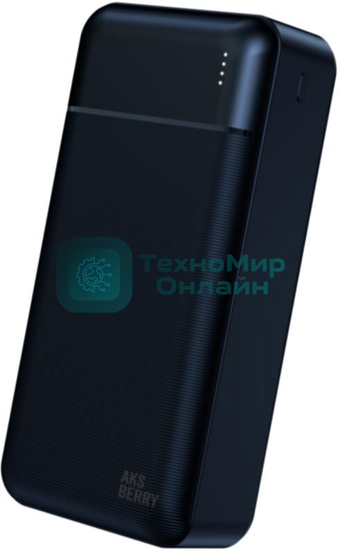 Портативный аккумулятор AKSBERRY E300 Epica быстрая зарядка 30000 mAh, черный