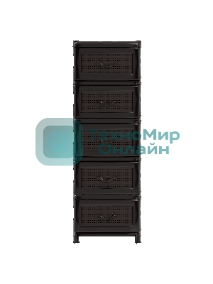 Комод Альтернатива М6498 Эконом, 5 секций, черный