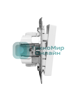 Механизм выключателя EKF UP1-SWW-11 одноклавишный, проходной, белый Эпика