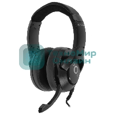 Гарнитура QUMO Olympus чёрный, проводная, USB, подсветка