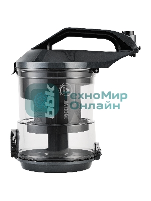 Пылесос BBK BV1601 серый, 300/1600 Вт, уборка сухая, пылесборник контейнер 2 л