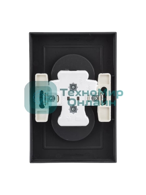 Розетка 2-м AtlasDesign без заземл. 16А в сборе карбон SchE ATN001020