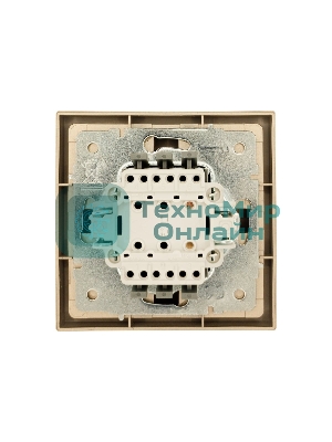 Выключатель 1-кл. СП ZIMA IP20 10А безвинт. зажим зол. LEZARD 704-3688-100QC