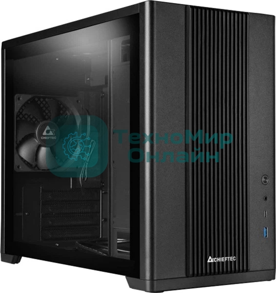 Корпус mATX Chieftec BX-MESH BX-10B-M-OP black, без БП, USB 3.2, Type-C, audio