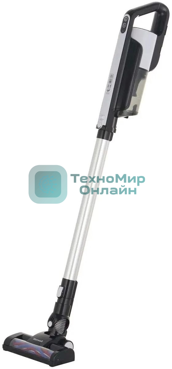 Пылесос вертикальный Maxwell MW-3246 белый/черный, питание от аккумулятора, 120 Вт, уборка сухая, пылесборник 0.4 л, работа от АКБ max 35 мин