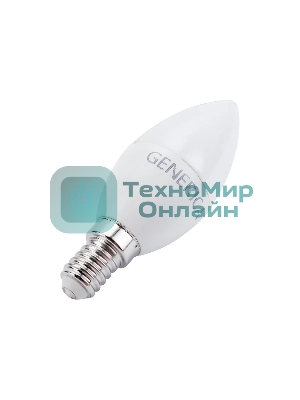 Лампа светодиодная GENERICA LL-C35-10-230-30-E14-G C35 10 Вт свеча 3000К E14 230В