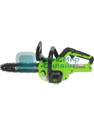 Цепная пила аккумуляторная GreenWorks G24CS25K4, 24V, 25 см, c АКБ 4А·ч и ЗУ (2007707UB)