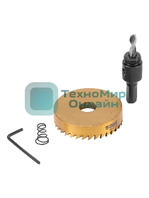 Коронка по металлу Denzel HSS, 60 мм, нитридтитановое покрытие