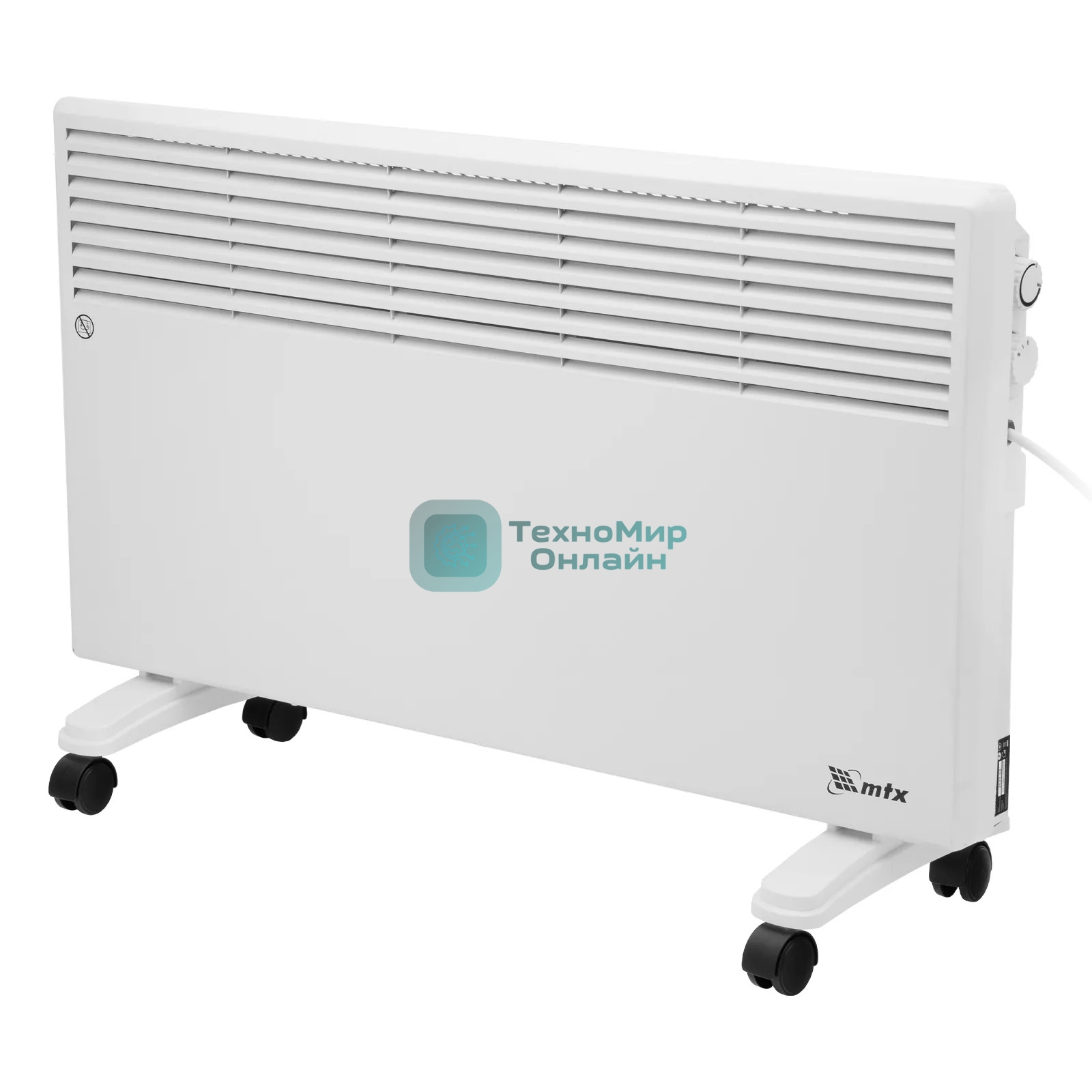 Конвектор электрический MTX CH-2000, белый, 2000 Вт, 25 м2, термостат